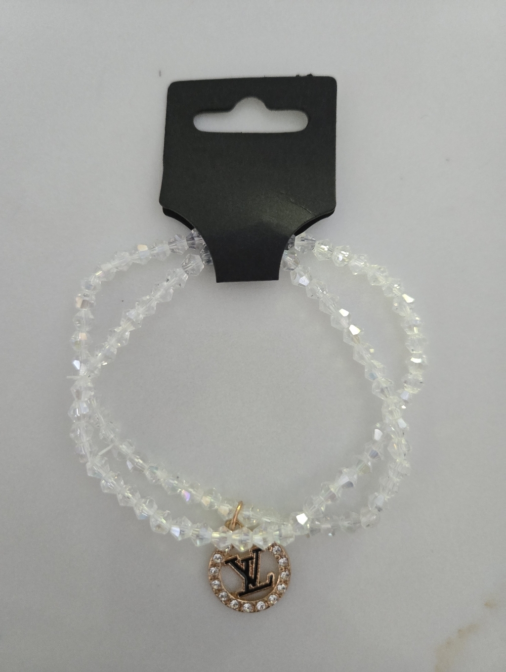 Lux Clear Crystal Beaded Wrap Bracelet